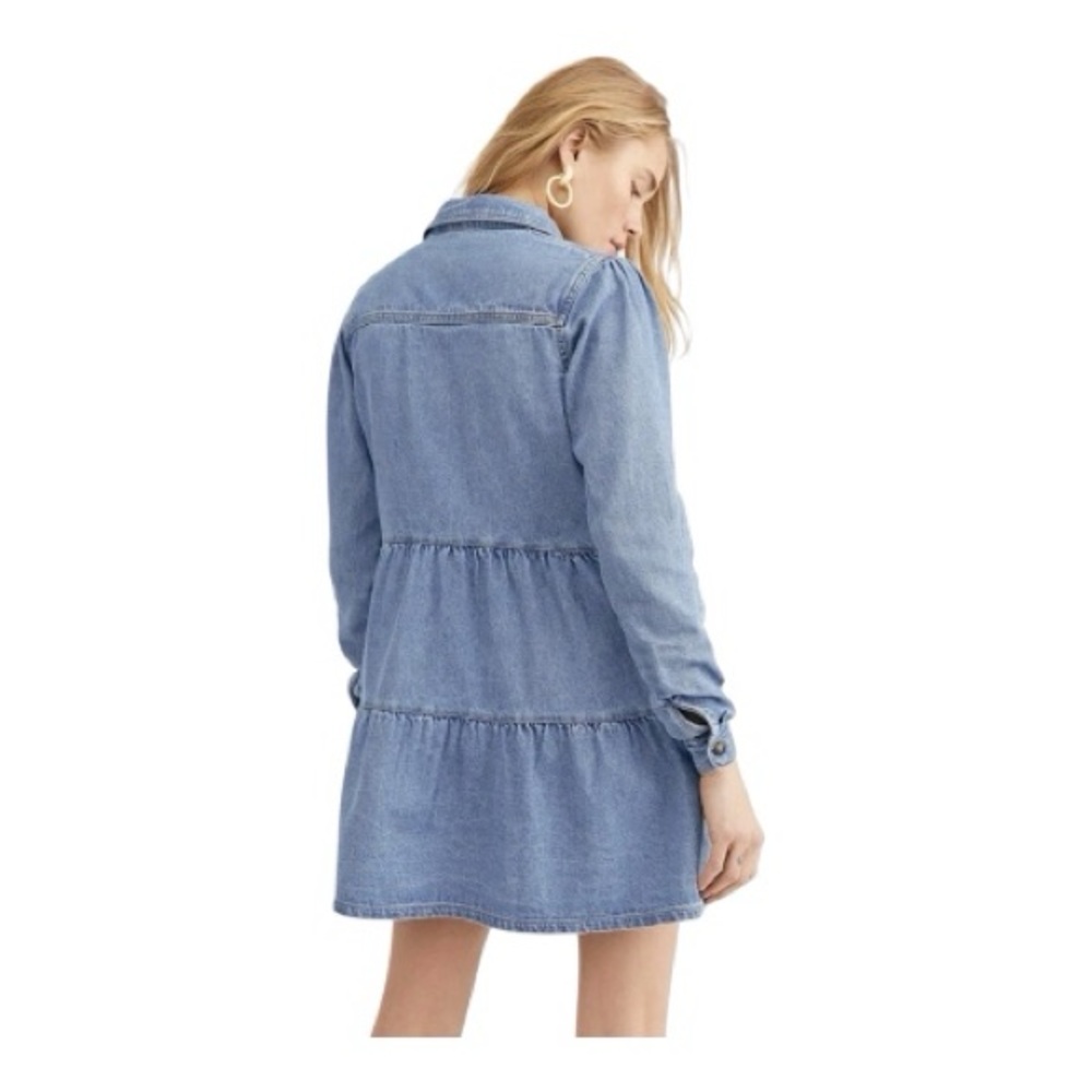 NWT Free People Nicole Denim Shirt Dress Women's M Indigo - Picture 2 of 4